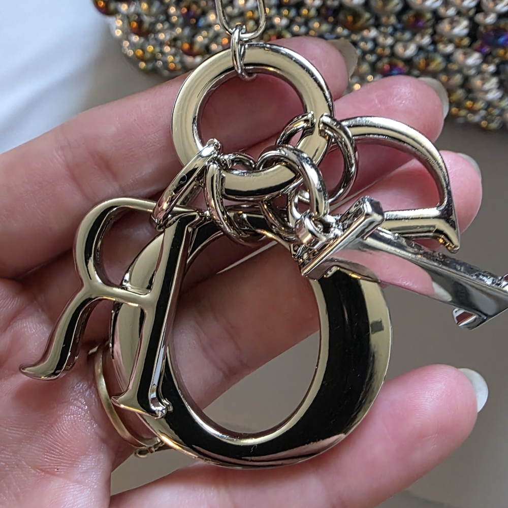 Dior Keychain/bag Charm; Silver